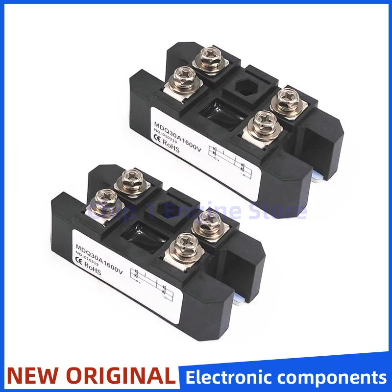 30A einphasige Gleichrichterbrücke MDQ30A 1600V 600V 800V 1000V 1200V 1400V 1800V Diodenmodul mit Kühler