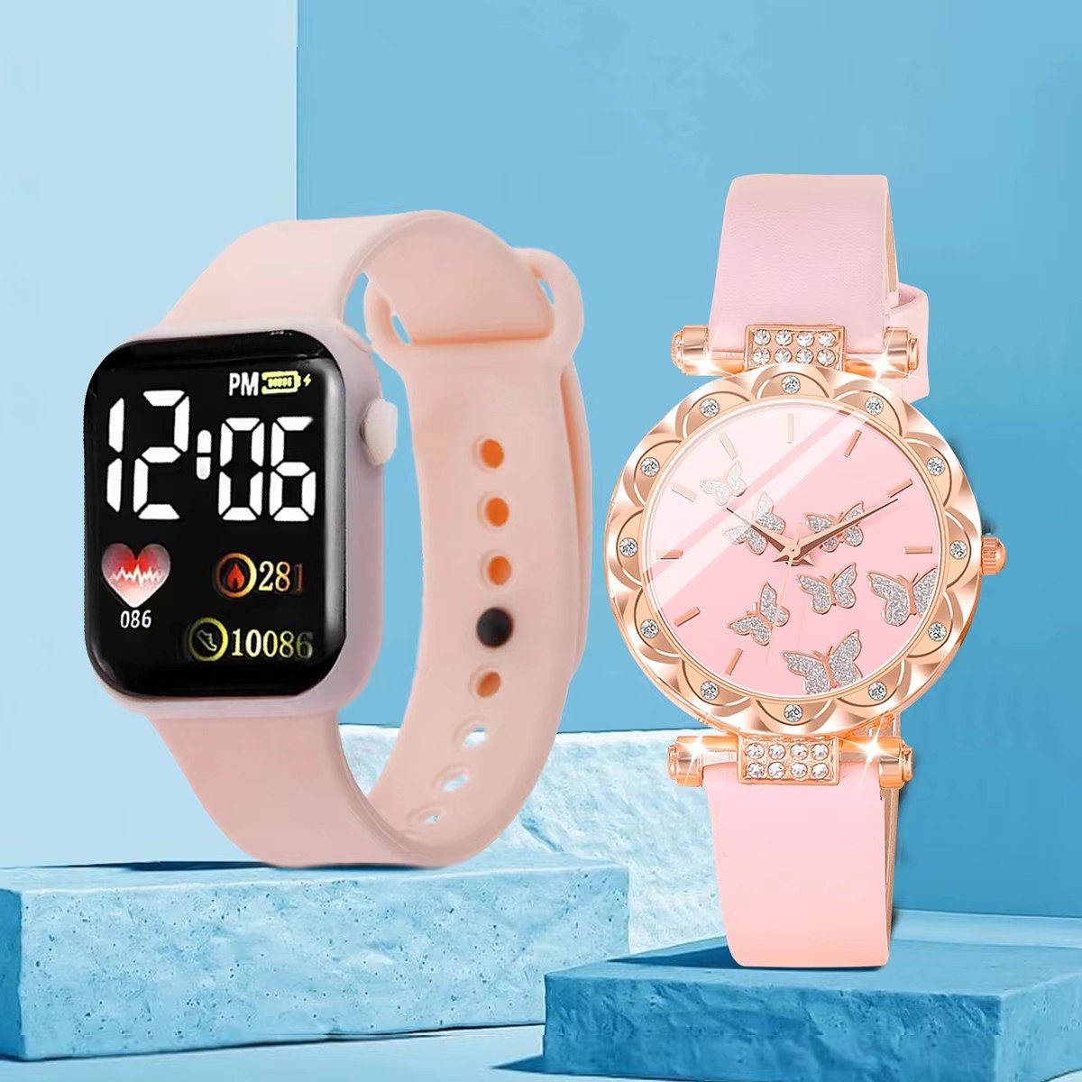 Novo relógio de figura led de desenho animado, pulseira de estudante infantil, relógio eletrônico de toque