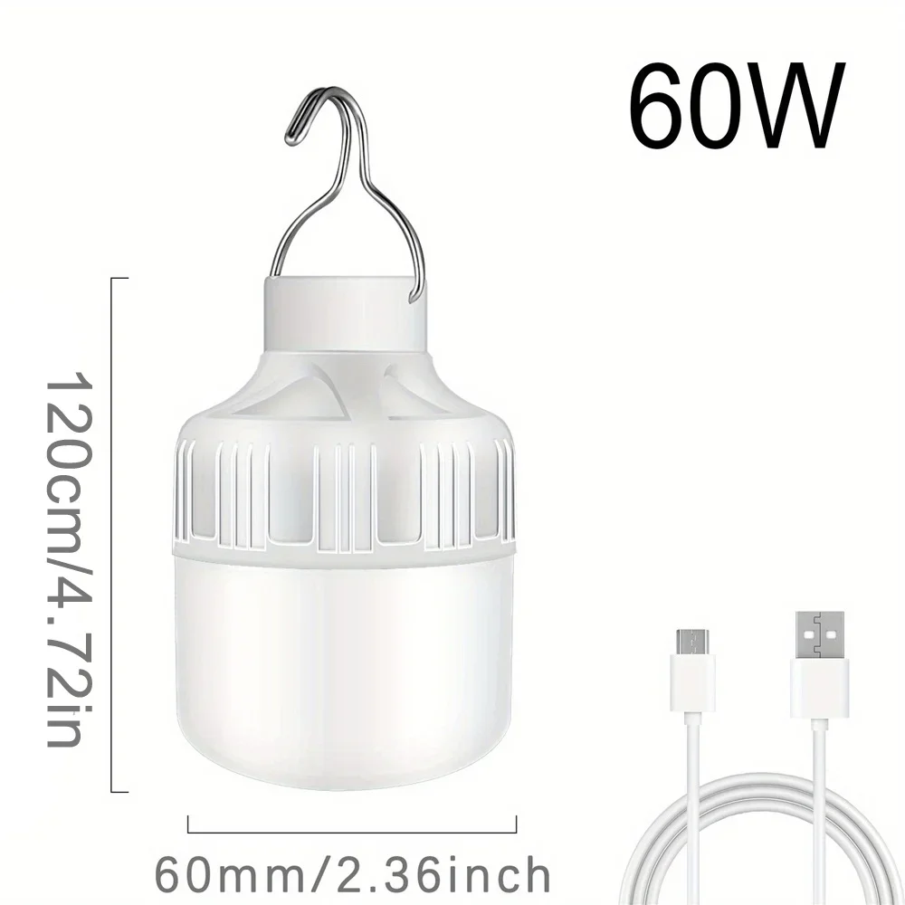 Usb 충전식 Led 전구 휴대용 캠핑 전구 비상 조명 손전등 조명 야외 피크닉 매달려 텐트 라이트