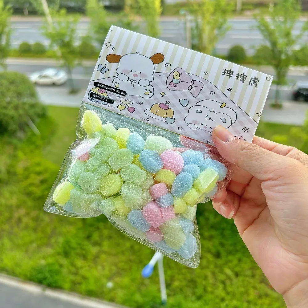 20/30/50/100Pcs Soft TPR Pinch Toy Colorful Mini Cat Claw Snapper Slow Rebound Squishy Healing Decompression Toy