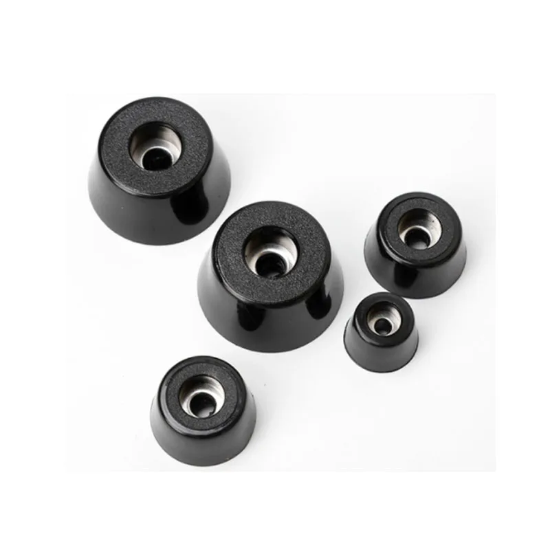 Black Foot Pad Rubber Tips Table Box Speaker Furniture Leg Shock Stand Absorber Non-slip With Gasket