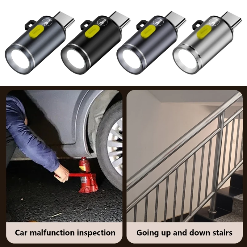 Mini High Brightness LED Flashlight Powered By Type C Connectors Small LED Light Torches For On Travel Use Flashlight