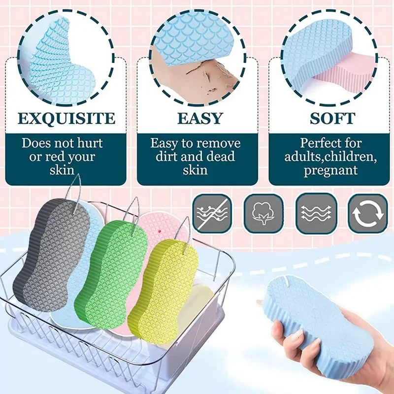 1pc ソフトスポンジボディスクラバーバス角質除去スクラブスポンジシャワーブラシボディスキンリムーバー Exfoliante