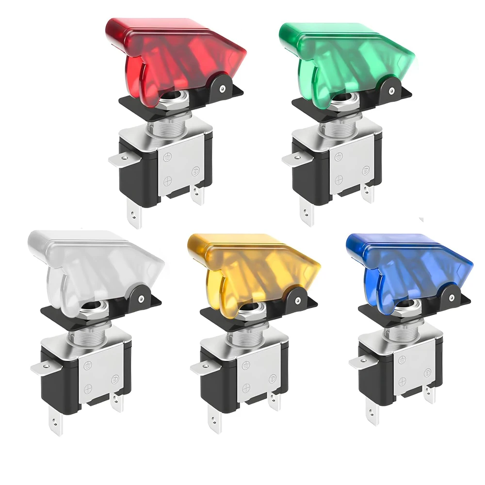 1 st 12 V 20A Tuimelschakelaar LED Schakelaar Auto Auto Cover LED Licht Met Beschermhoes SPST Toggle Tuimelschakelaar Controle Aan/Uit