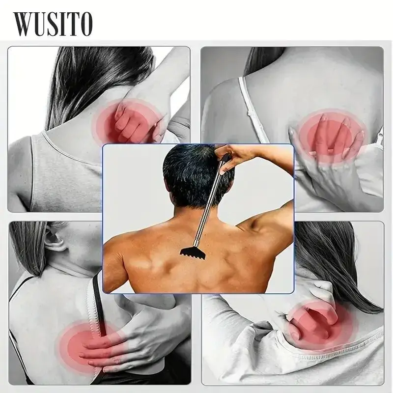 สแตนเลสปากกา Retractable Tickle,เหล็กกลับ Scratcher,แบบพกพา Telescopic Tickle นวด,ปรับ Anti-Itch Claw,Tic