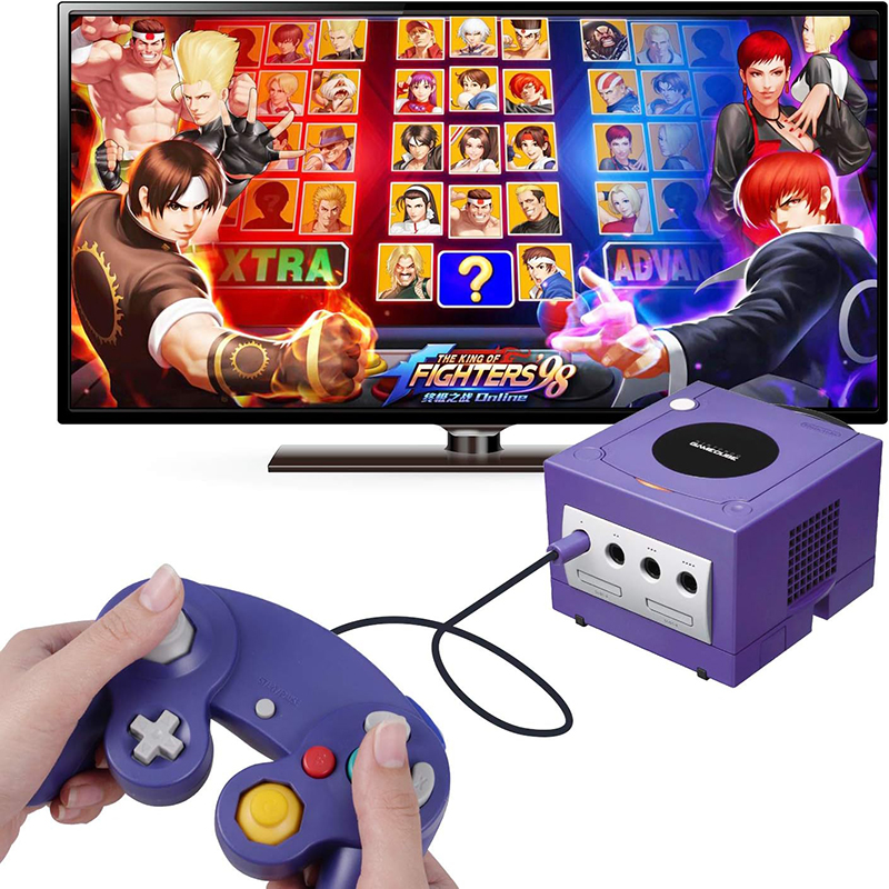 Controlador Joypad para juegos por cable clásico portátil con función de vibración Compatible con Wii NGC Gamecube Game Cube