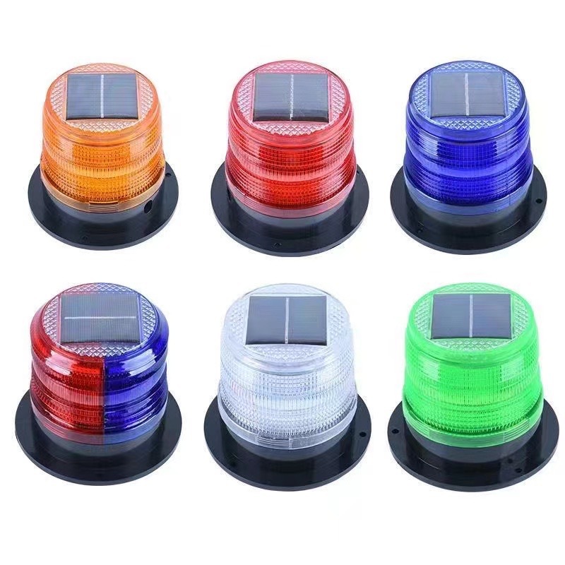 Solar Power Warning Flash Beacon Light Sensor Emergency Indication LED Lamp Car Rotating Traffice Safety Light Magnet Ceiling