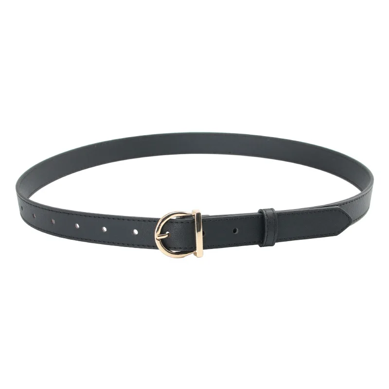 Nuevo cinturón de estilo coreano para mujer, cinturón fino con hebilla, cinturón suave de lujo a la moda para pantalones vaqueros, cinturón de cuero PU