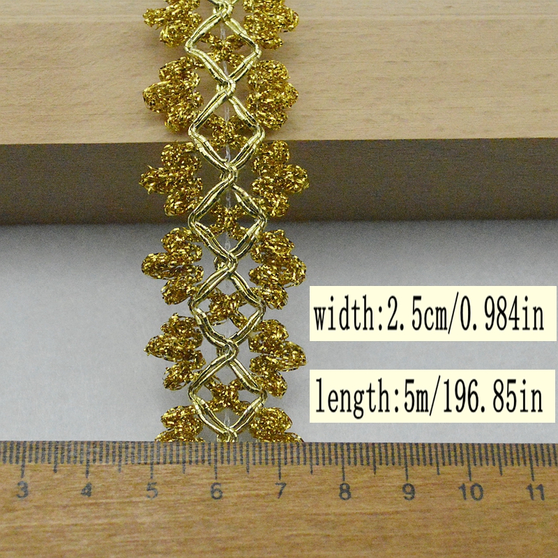 5 Meter/16,4 Fuß Neue Spitze Gürtel Kleidung Zubehör DIY Vorhang Spitze Kleidung Zubehör Doppelseitige Spitze Polyester Spitze