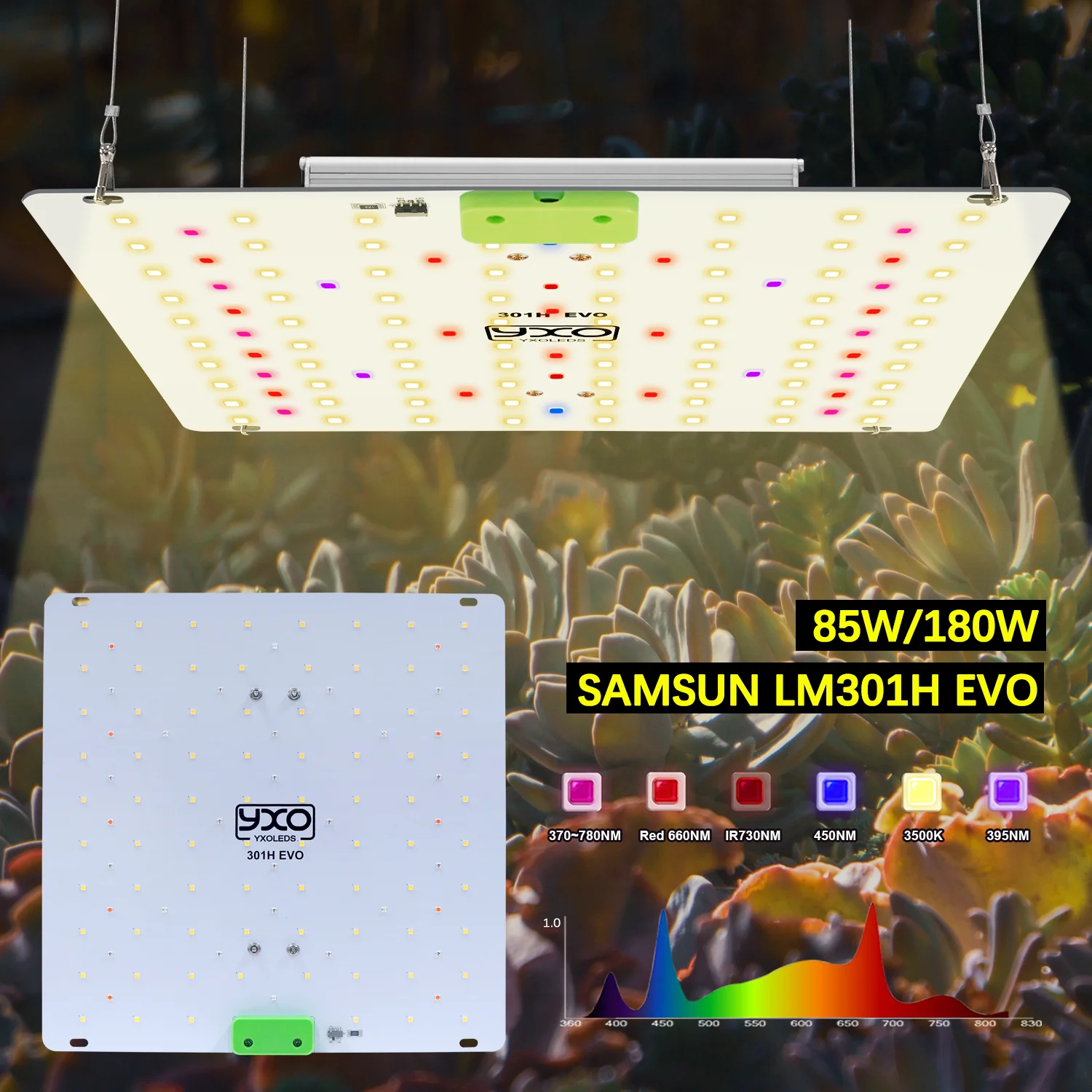 85W 180W LM301H EVO Quantum LED Grow light Bar Turn on/off Grow Tent Complete Kit Full Spectrum LED Phytolamp For Greenhouse