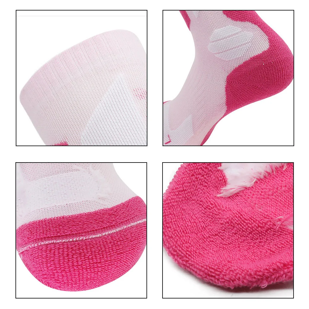 Calcetines de esquí de tubo alto de invierno, calcetines cómodos de secado rápido para senderismo para mujeres y hombres, medias cálidas, calcetines deportivos de escalada