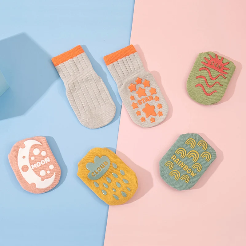 5 pares de calcetines de punto bonitos e informales, calcetines de algodón transpirables suaves y cómodos para caminar en niños pequeños, bebés y niñas