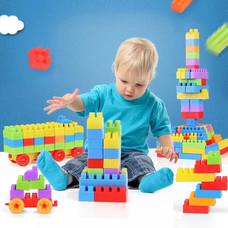 130 pièces/grandes particules de jouets de blocs de construction/jouets assemblés/jouets éducatifs de la petite enfance/forme plus assemblée