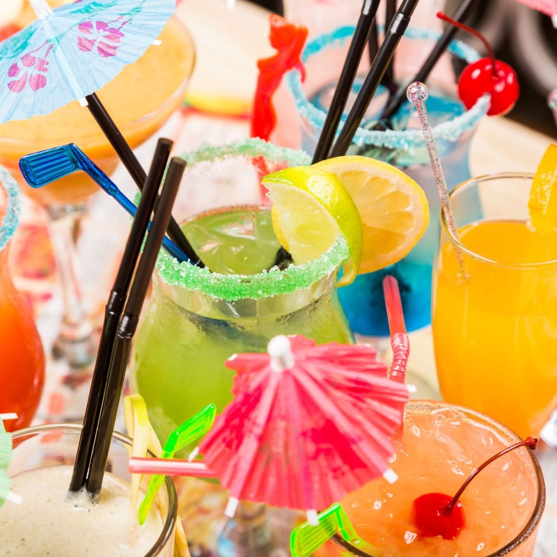 100-1000Pcs Trinkhalme Bunte & Schwarz rietjes Flexible Hochzeit Party Liefert Trinkhalme Küche Großhandel