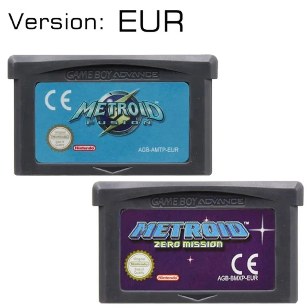 GBA Spielkonsolen-Spielkassette, 32-Bit-Video, Metroid-Serie, Fusion Zero Mission, US-Version, europäische Version. Klassische Nostalgie