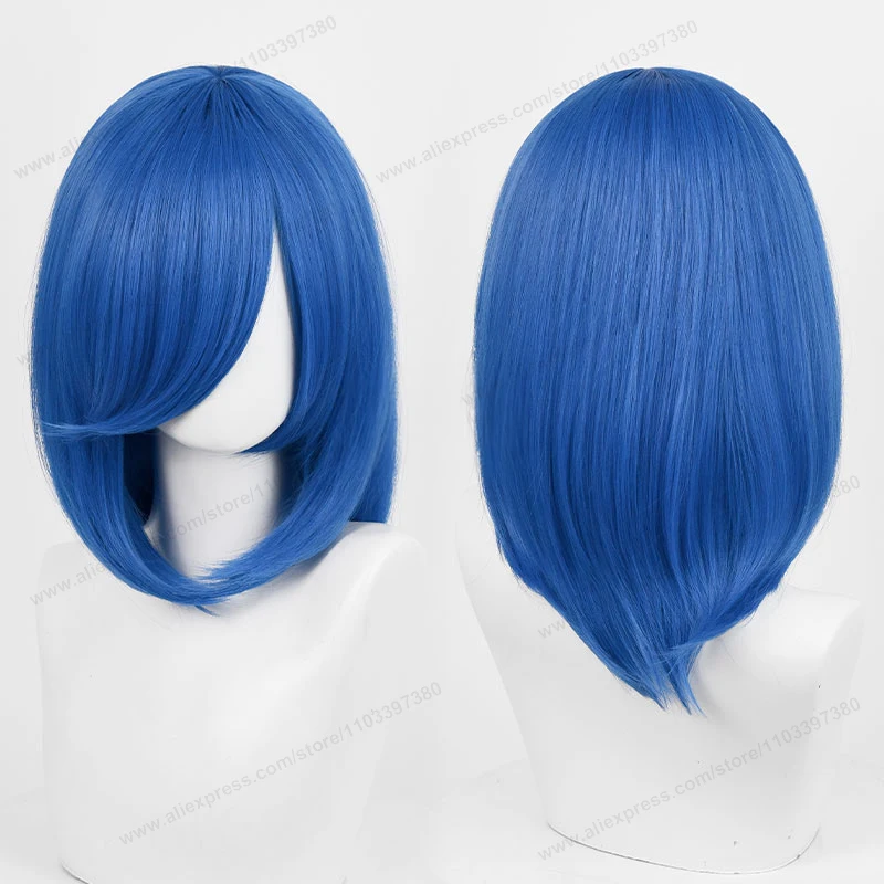 อะนิเมะ 40 ซม.Medium Basic สังเคราะห์บางสีบลอนด์คอสเพลย์วิกผมสีดําสีขาวสีแดงสีชมพูสีเขียวสีน้ําตาลทองสีฟ้าผู้หญิงทนความร้อนผม