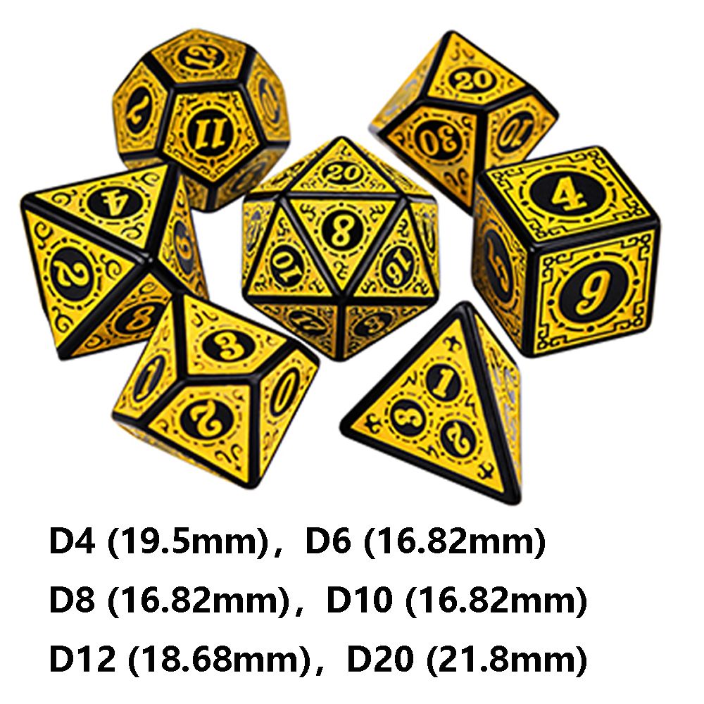 Jeu de dés polyèdres à 7 faces pour TRaf DND, accessoires multi-faces pour jeu de société et de maths