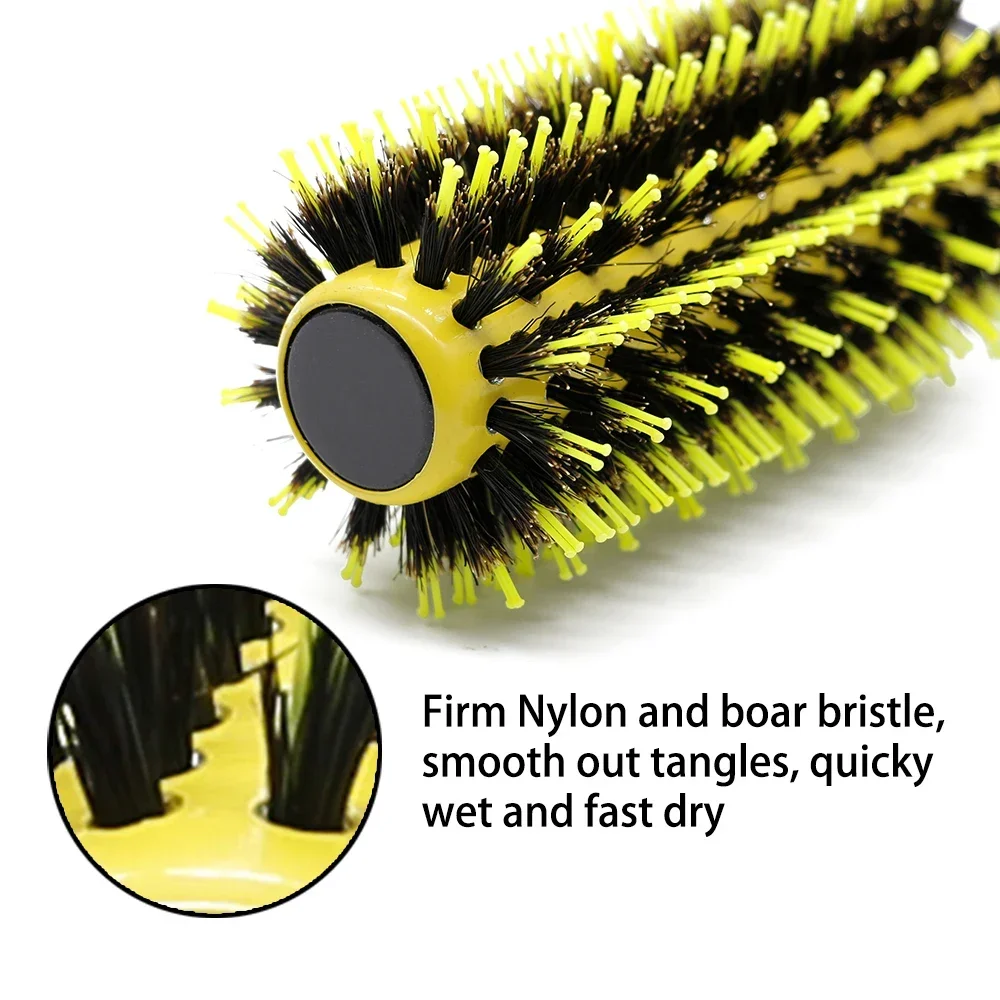 6 ขนาดท่ออลูมิเนียมขนไนลอนเข็มผม Curling Comb Cross-Border รอบจุดลูกกลิ้งหางจัดแต่งทรงผมหวีช่างทําผมเครื่องมือ
