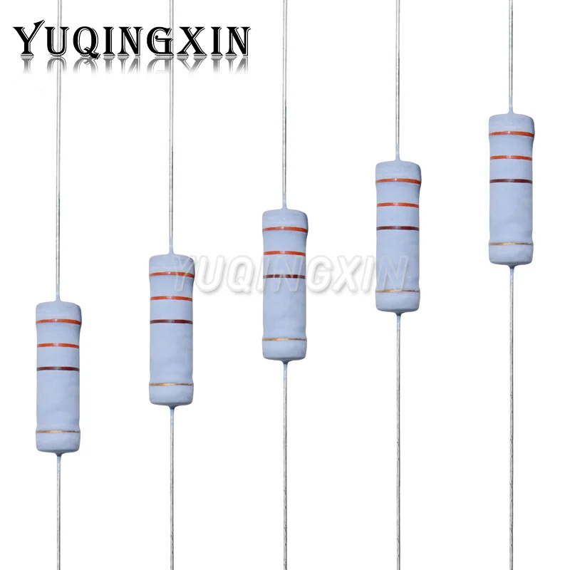 10pcs 5W Metal oxide film Resistor 5% 1R - 10M 100R 220R 330R 1K 2.2K 3.3K 4.7K 10K 22K 47K 100K 1M 100 220 330 ohm Carbon Film