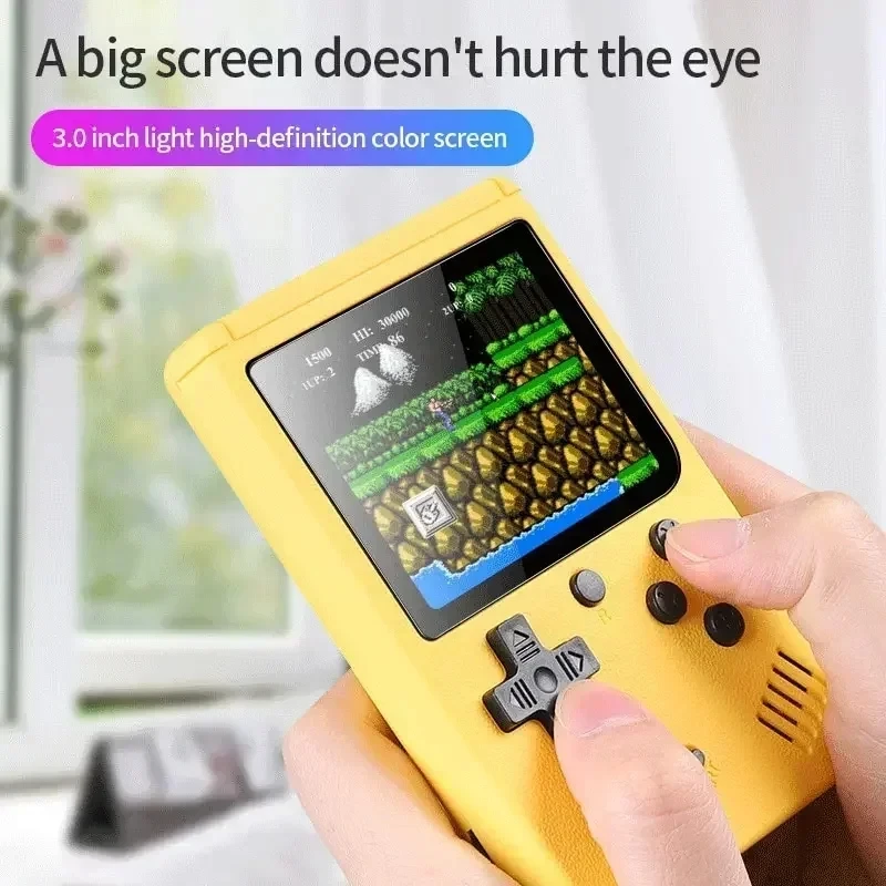 Console de videogame portátil mini portátil retro para crianças, 8 bits, 3,0 ", LCD a cores, jogador do jogo, construído em 500 jogos