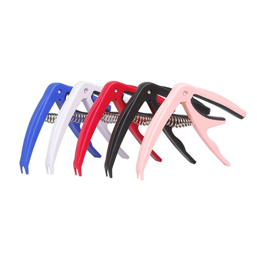 Universal Capo กีตาร์อุปกรณ์เปลี่ยนอย่างรวดเร็ว Clamp Key กีตาร์คลาสสิกอะคูสติก Capo ปรับแต่ง Ukulele Clamp สำหรับชิ้นส่วนกีตาร์