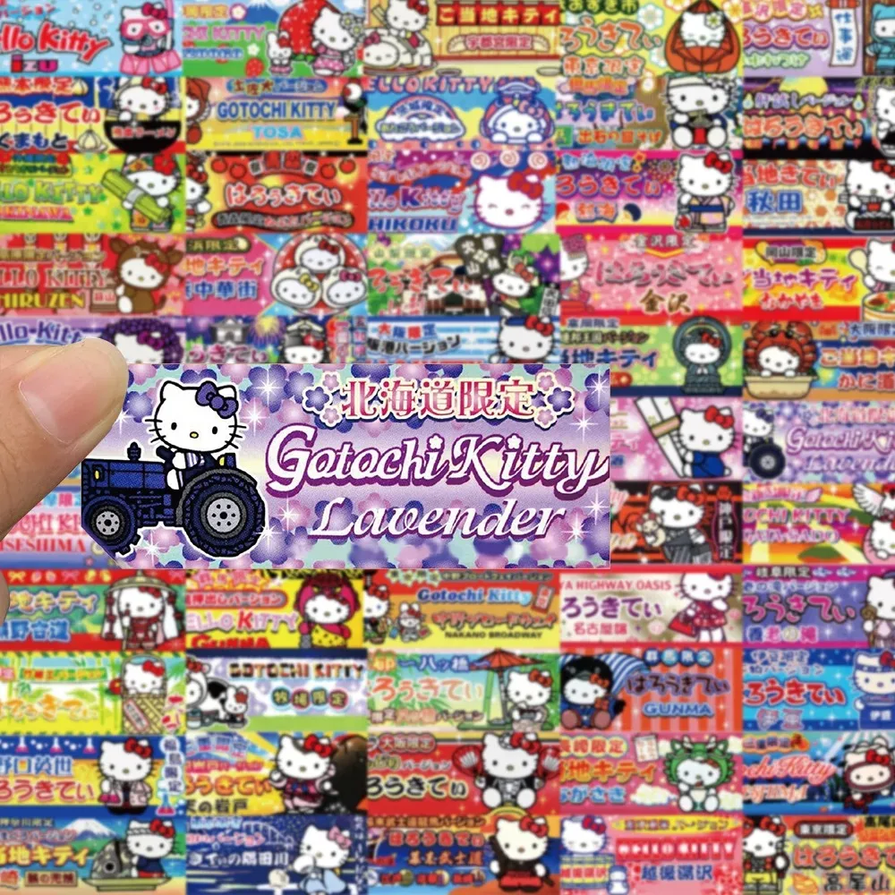 10/30/60pcs Kawaii Hello Kitty ป้ายสติกเกอร์ความงามรถจักรยานยนต์สเก็ตบอร์ดแล็ปท็อปสติกเกอร์กันน้ําของเล่นเด็ก