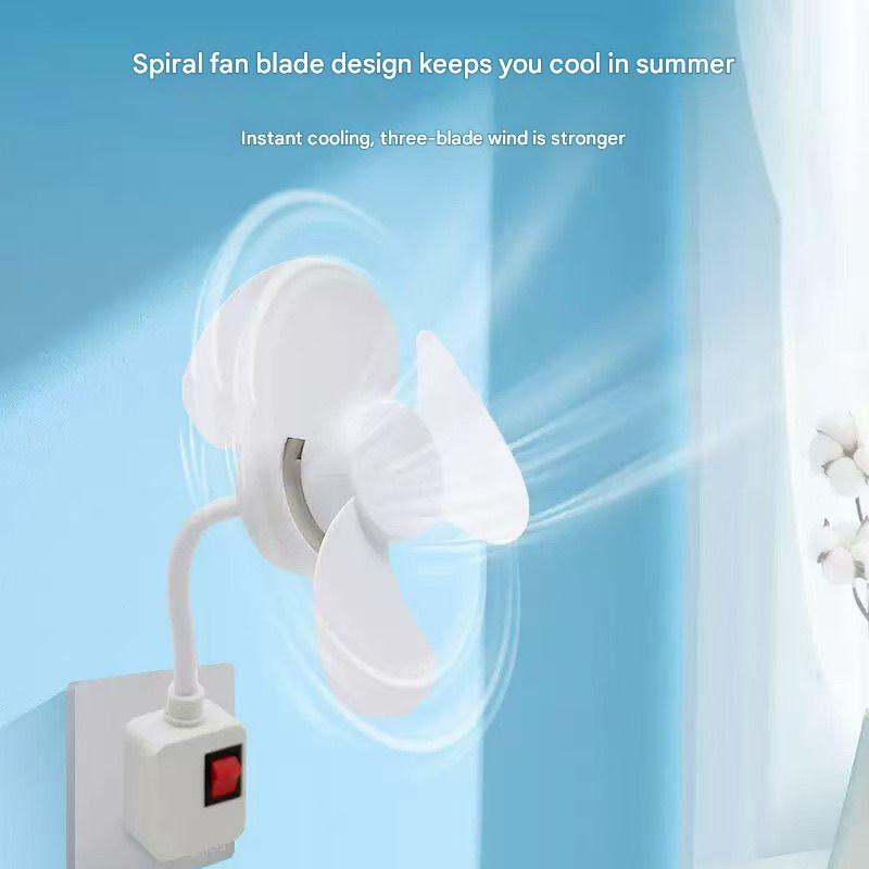 Neue drei-stecker integrierte kleine ventilator küche schlafzimmer hause kreative kleine wirbelwind steckdose fan beleuchtung leuchte