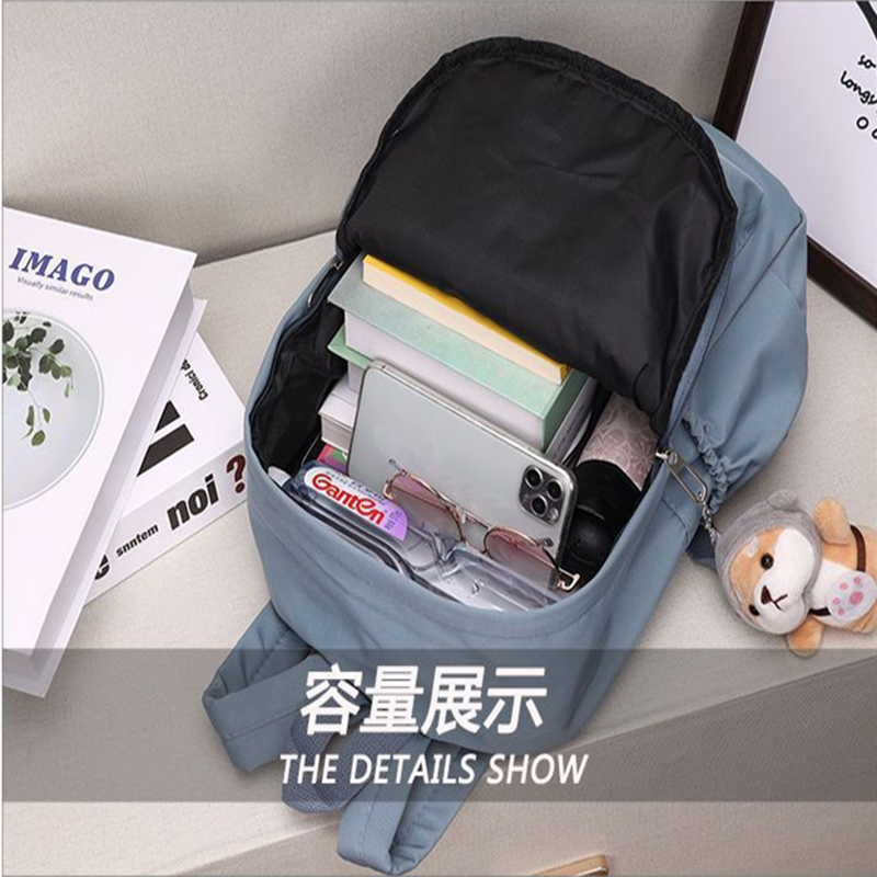 Zaino da donna in Nylon impermeabile nuovo di alta qualità zaino da viaggio femminile zaini zainetto per ragazze adolescenti Bookbag in tinta unita