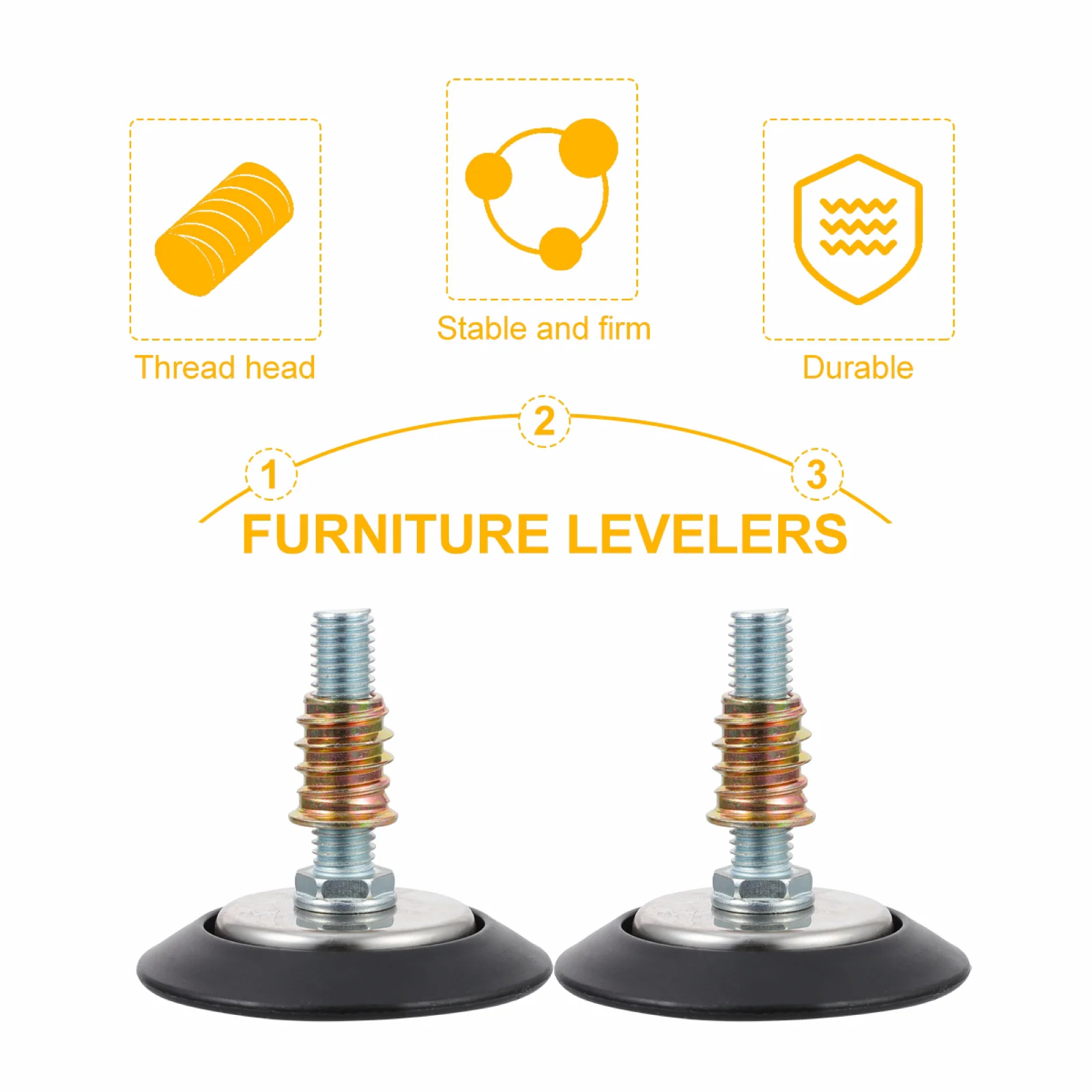 4 Pcs Adjustable Furniture Levelers Heavy Duty T Nut Replacement Feet For Tables Chairs Leg Levelers Furniture Parts