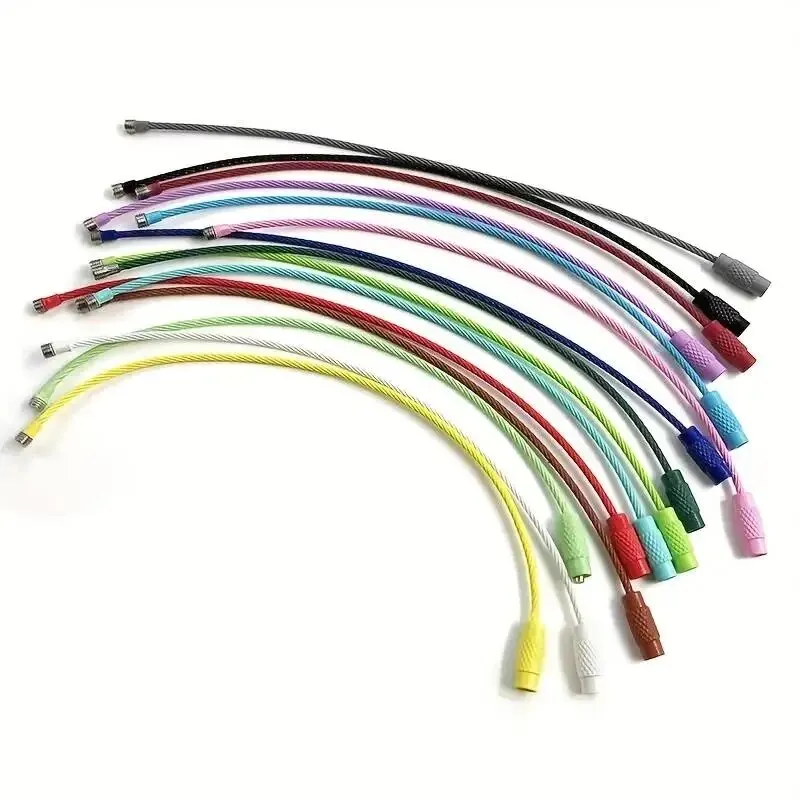 10 Stück bunte Gepäckanhänger-Clips aus Edelstahldraht, langlebig und einfach zu installieren, perfekt für Reisen und den täglichen Gebrauch