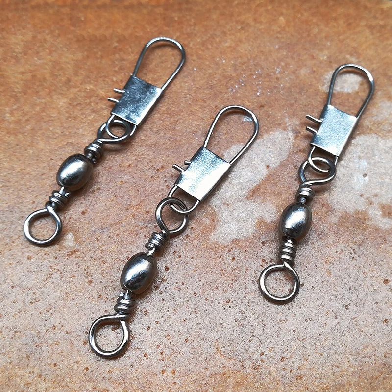 50 pçs conector de pesca gira intertravamento pino rolamento rolamento giratório snap anzol carpa pesca isca acessórios pesca