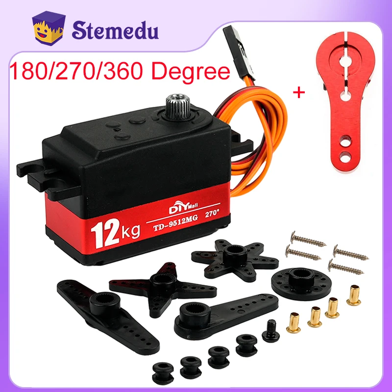 12 кг цифровой сервопривод TD-9512MG полуметаллический 4,8 В-7,4 В рулевой механизм 180/270/360 градусов для радиоуправляемого автомобиля 1:8 1:10 Drift Cars Flat Runner