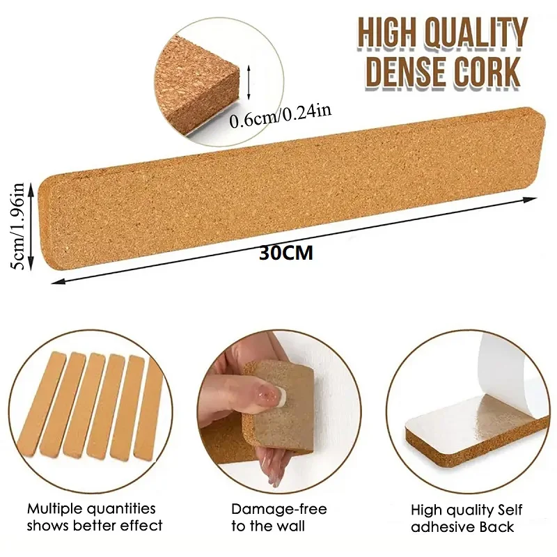 3PCS Removable Cork Board for Walls Small Cork Board  Blackboard Message Board RMB02