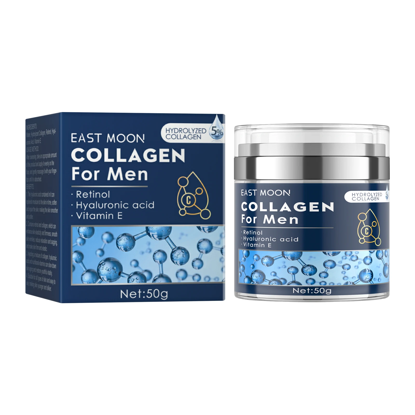 Creme facial de retinol para homens, firmador, levantamento do pescoço, linhas finas, anti-inchaço, hidratante, nutritivo, produto para a pele facial