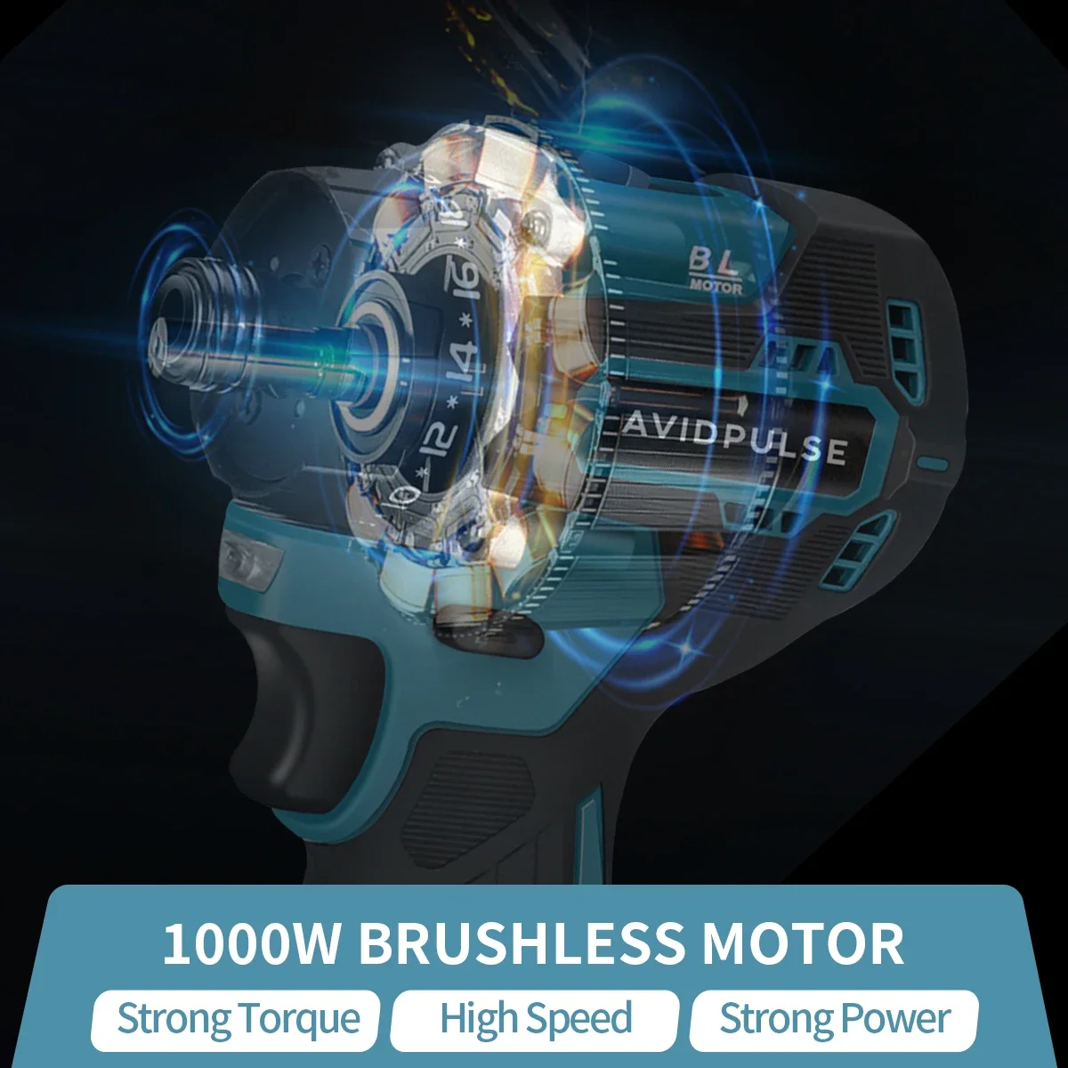 ไขควงไฟฟ้าไร้สาย AvidPulse 20+1 แรงบิด 1/4 นิ้ว Brushless 280N.m เครื่องมือไฟฟ้าสำหรับแบตเตอรี่ Makita 18v
