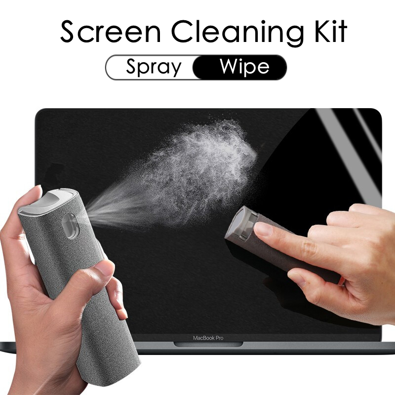2 Trong 1 Điện Thoại Di Động Màn Hình Chai Xịt Màn Hình Máy Tính Bụi Vải Sợi Nhỏ Bộ Dụng Cụ Vệ Sinh Xe làm Sạch Đồ Dùng