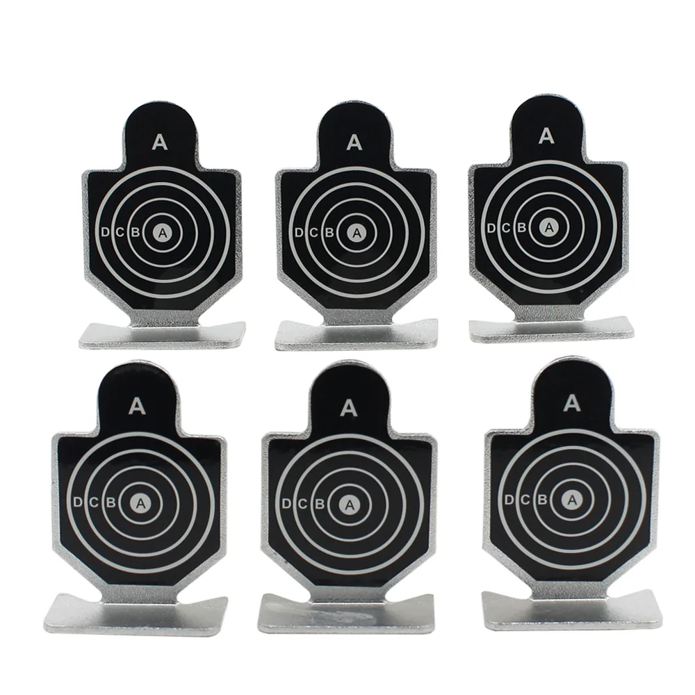 VULPO 6 unids/lote juego de objetivos de tiro táctico duradero caza Airsoft práctica objetivo de Metal