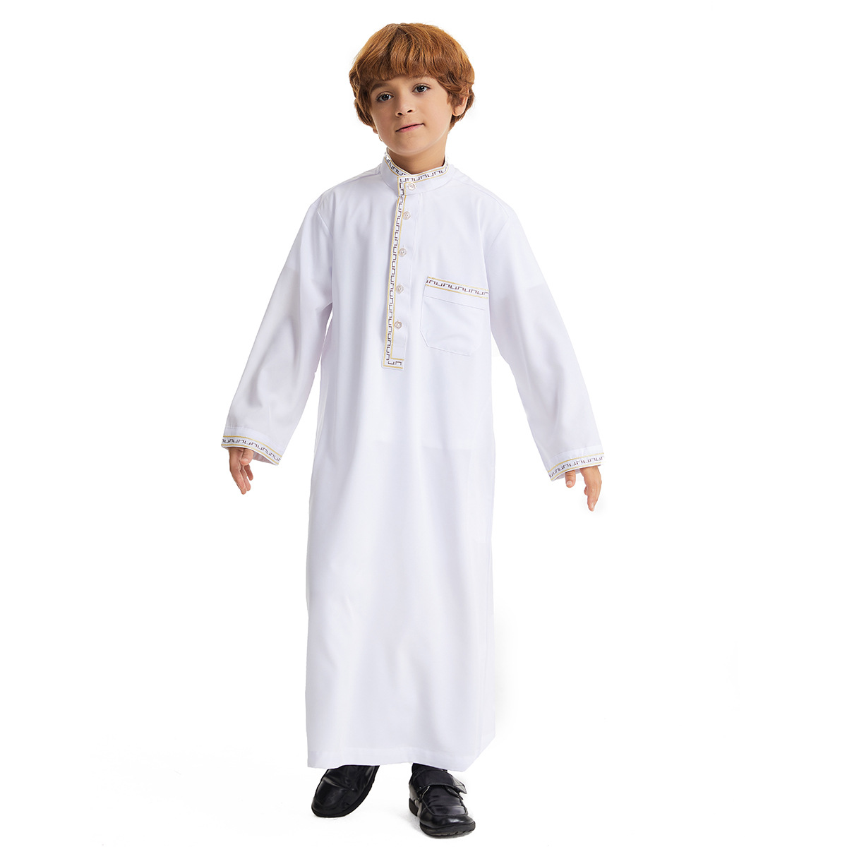 Muslim Boys Robe Gown Saudi Djellaba Pocket Arabia Abaya Kaftan Jubba Thobe Islam Eid Ramadan Djellaba Morocco Caftan Abayas