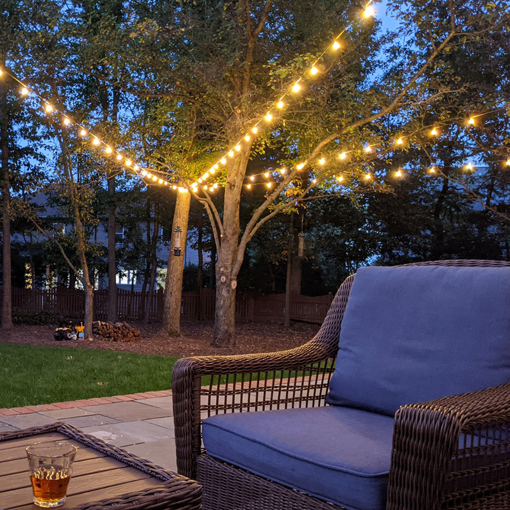 15M S14 LED Outdoor Tuinlamp String Sprookje Kerst Home Decor Cafe Bruiloft Straatverlichting Festoen