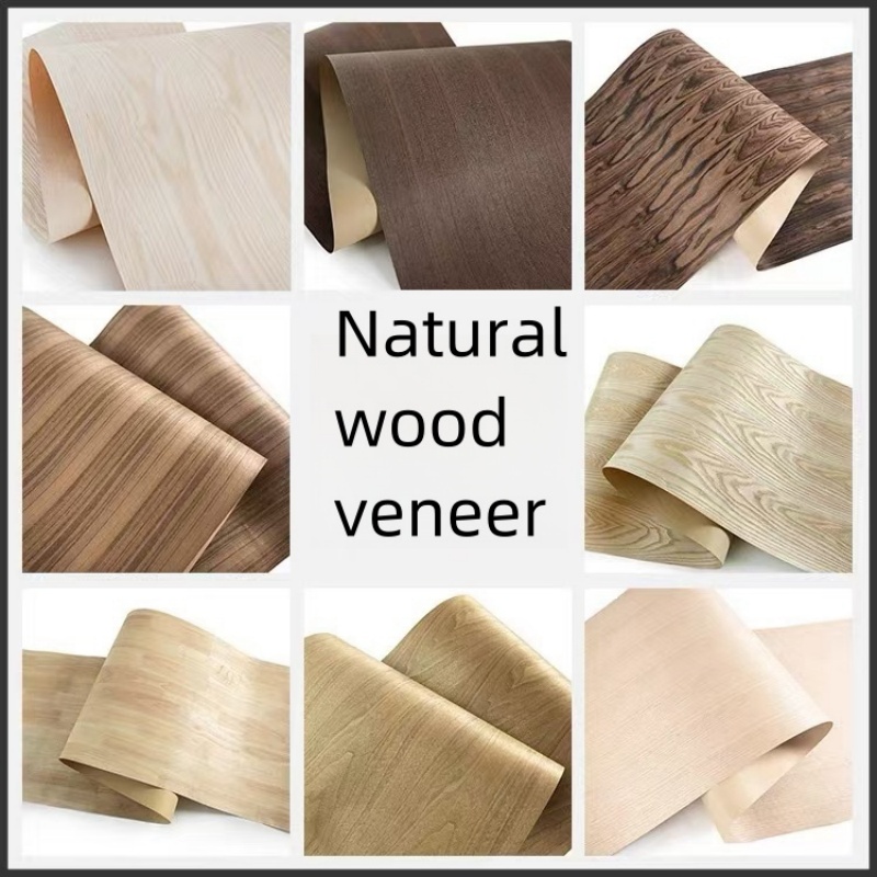 Chapa de madera natural Roble blanco Noz negra Teak Palisandro Varias carillas para muebles 58x250cm Espesor 0,25 mm ﻿