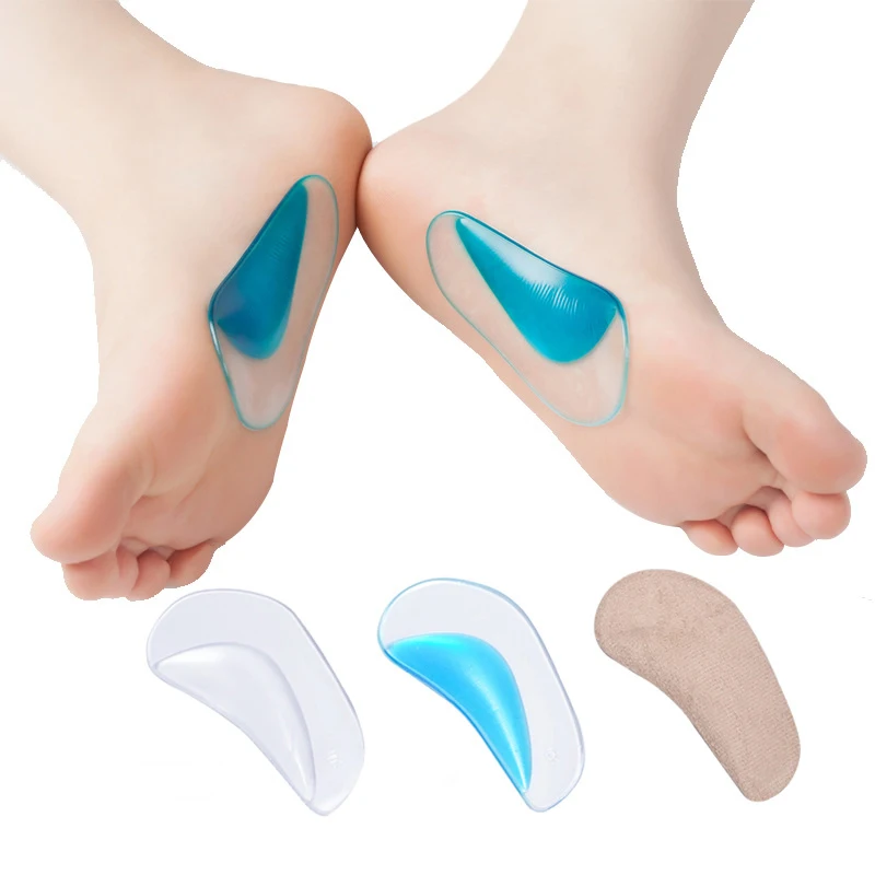 Flatfoot Orthotics Arch Support Insoles Silicone High Heels Flat Shoes Insoles Unisex 2Pcs/4Pcs