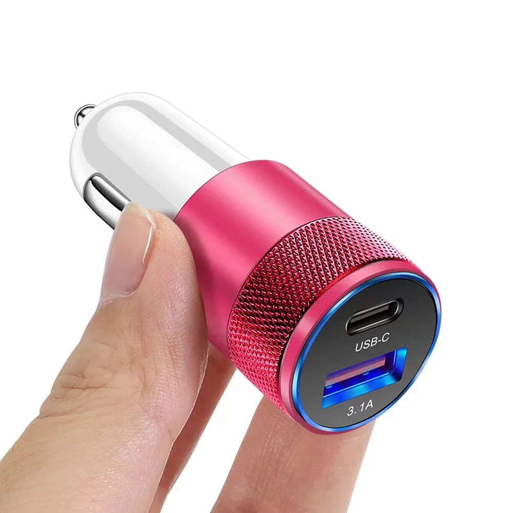 66W Car USB Adapter Fast Super Car Charger Cigarette Lighter PD USB Car Charger Auto Parts Accessories For iPhone Xiaomi Samsung