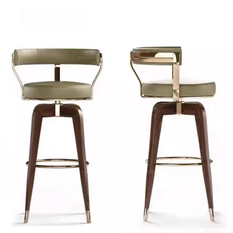 แผนกต้อนรับเก้าอี้บาร์เดี่ยวDesigner Minimalist Creativeเคาน์เตอร์เก้าอี้สูงสแตนเลสโมเดิร์นTaburetes De Barเฟอร์นิเจอร์