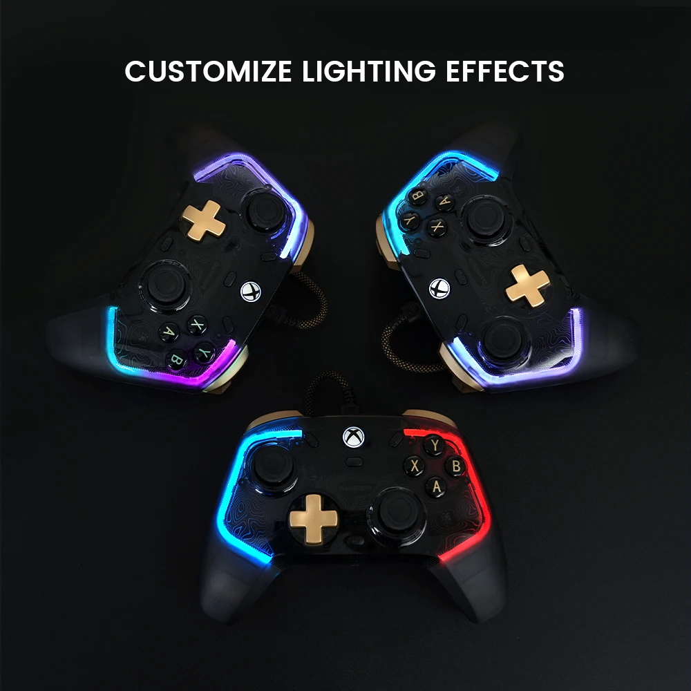 GameSir Kaleid Flux Xbox Controller Gamepad con cable para Xbox Series X, Xbox Series S, consola de juegos Xbox One Joystick de efecto Hall