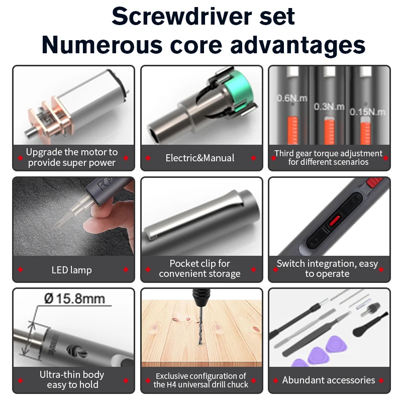 CREATIONSPACE New Mini Electric Screwdriver  CS0801A CS0802A Smartphone Repair Tools Cordless Drill Screwdriver