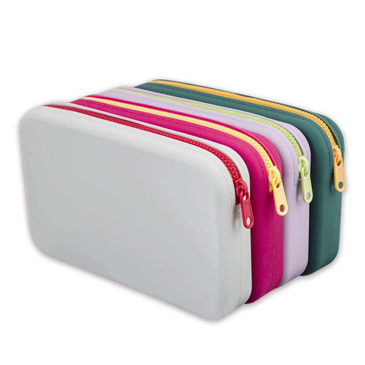 สแควร์ขนาดใหญ่ความจุเครื่องสําอางค์กระเป๋าเก็บเครื่องสําอางค์ Multi-Functional Digital Storage กล่องสําหรับ Home And Travel