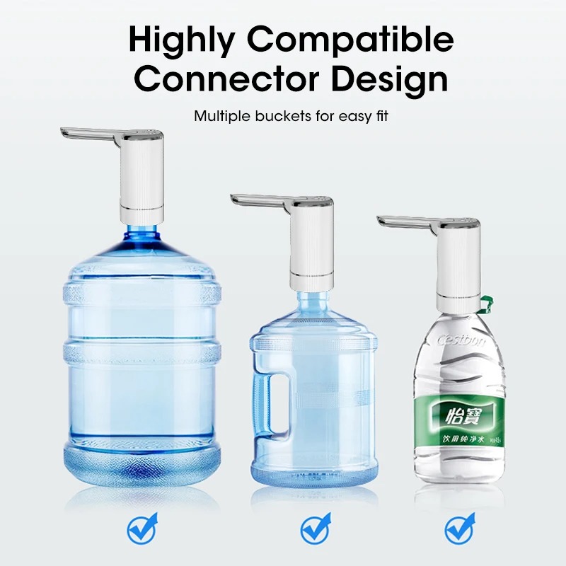 Wasserspender, faltbare Wasserflaschenpumpe, automatischer Spender, Pumpenknopfsteuerung, tragbarer elektrischer Wasserspender für Zuhause