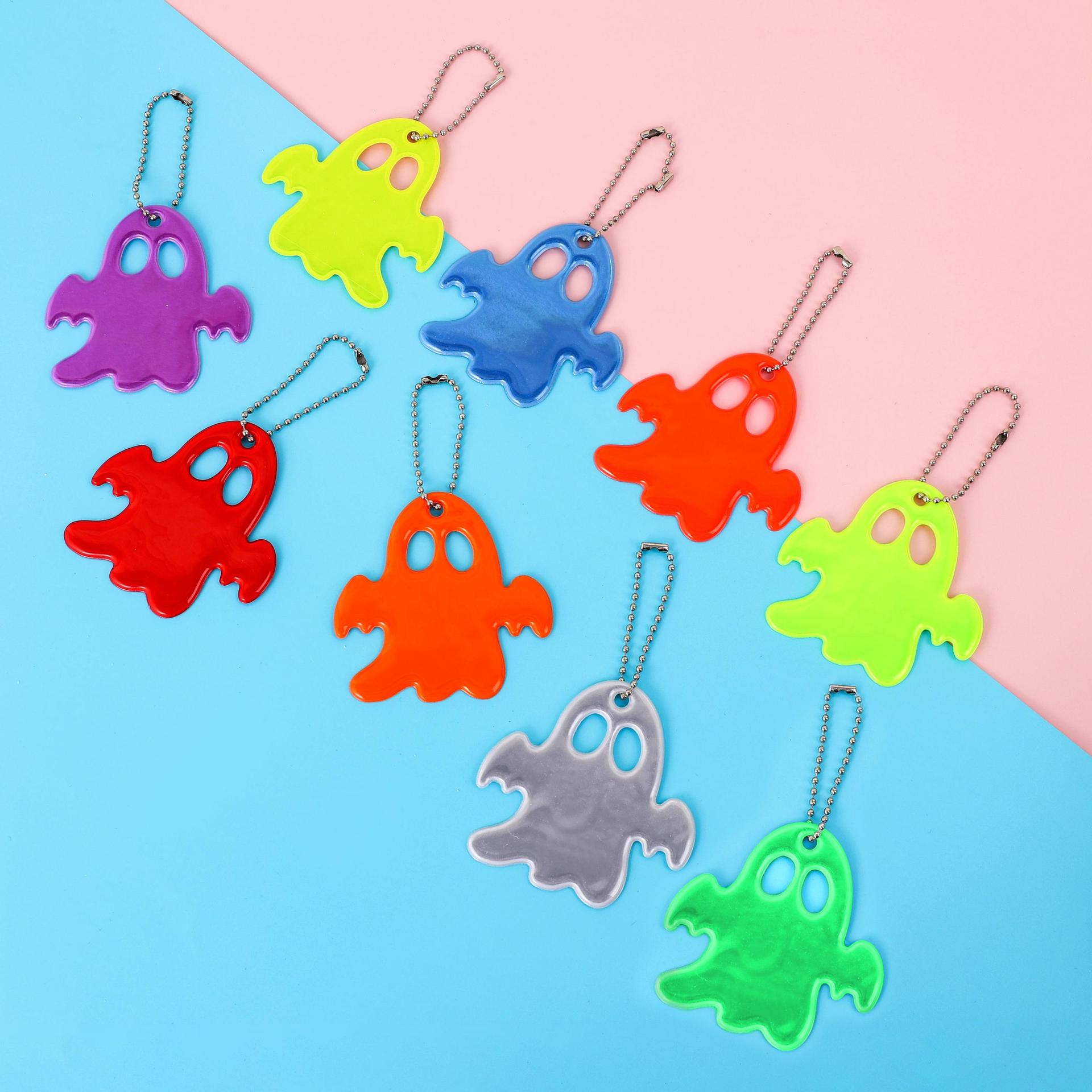 Porte-clés de Moulage de ixd'Halloween pour Enfant, Sécurité Nocturne, Marche, Course à Pied, Cyclisme, Réflecteur de Sécurité, Décor de Joyeuse ix