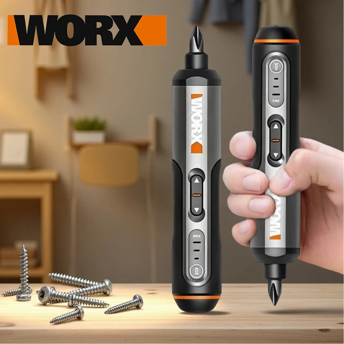 워크스 미니 4V 전동 드라이버, WX240, 무선 전동 드라이버, USB 핸들, 전동 드릴 도구 WX240.7/WX240/WX242