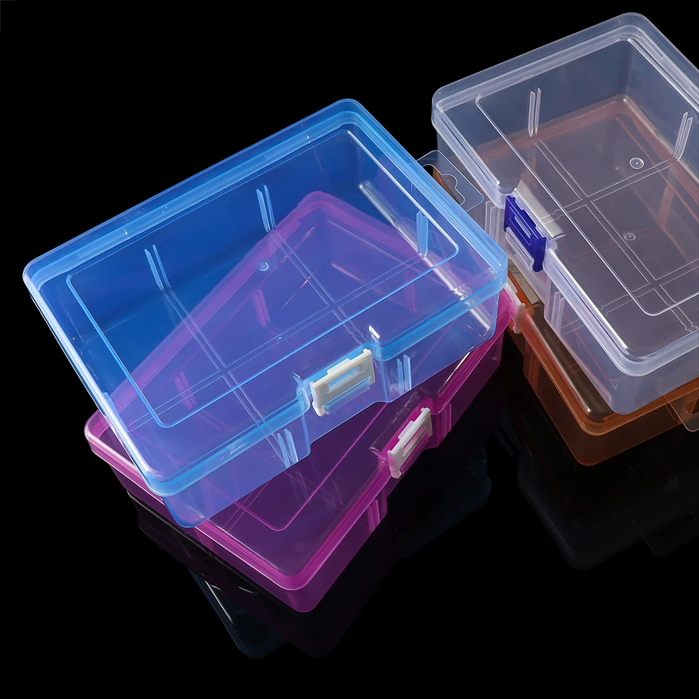1 stücke Transparente Kunststoff Lagerung Boxen Für Schmuck Hardware Zubehör Kleine Gegenstände für DIY Schmuck Perlen Handwerk Container Box